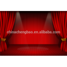 China cortina vermelha motorizada do estágio, cortinas do estágio do casamento